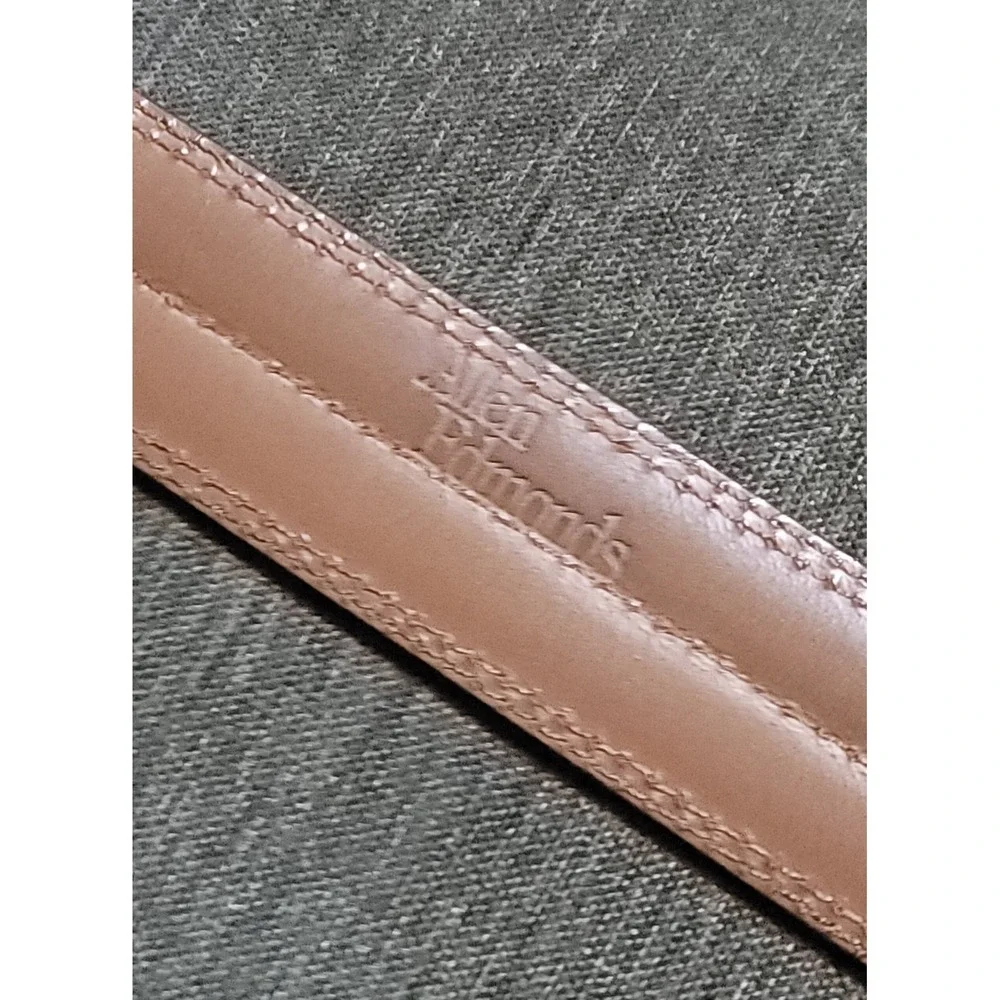 Allen Edmonds Men's Brown Solid Brass Buckle‎ 32564 Calfskin Belt Size 38 USA